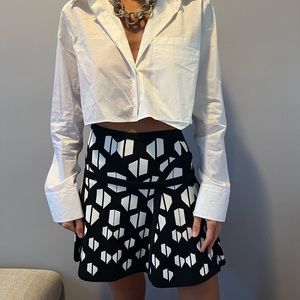Diane Von Furstenberg Optycal Print Skirt